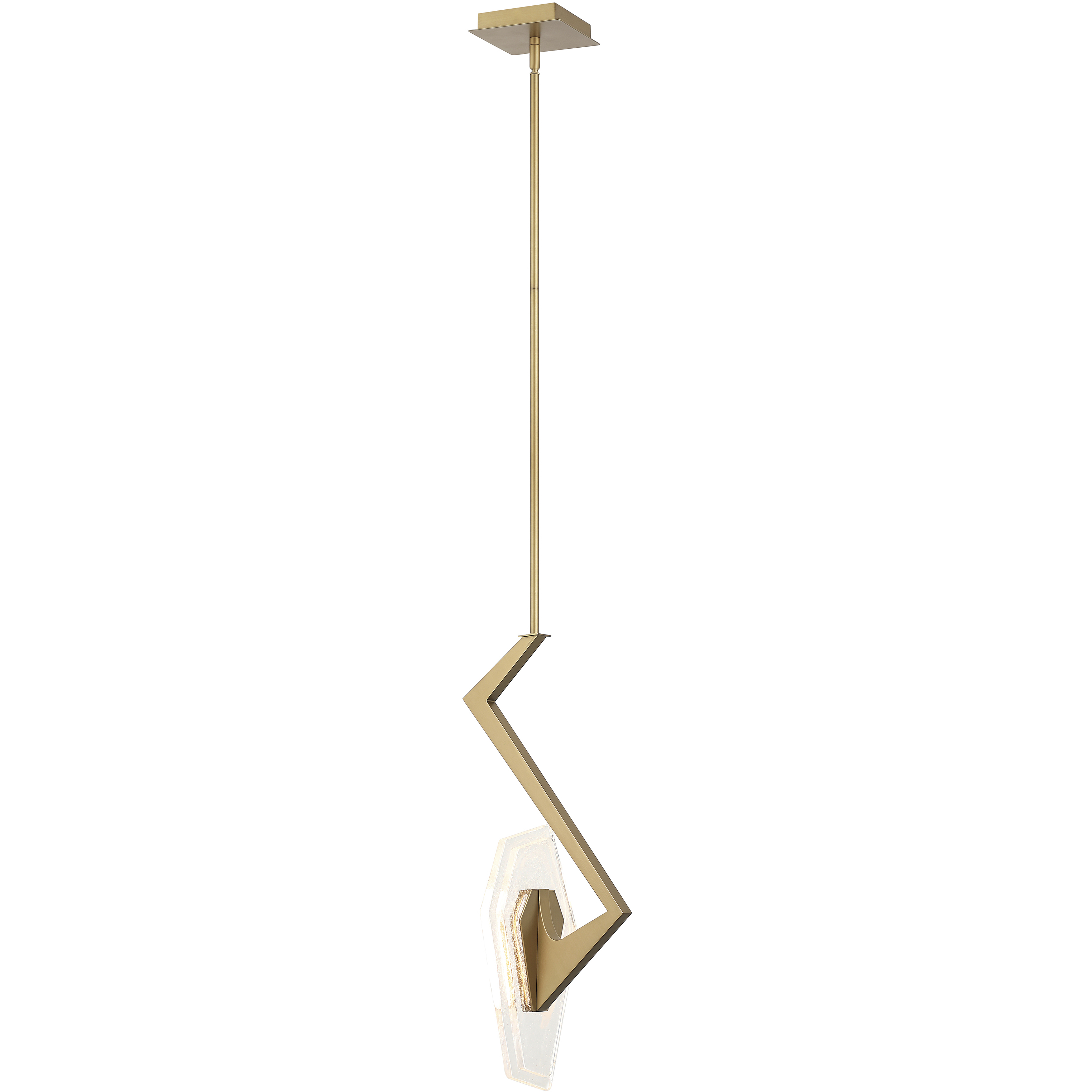 Down the Wrong Path 1 Light 12.26 inch Brass Kisser Mini Pendant Ceiling Light