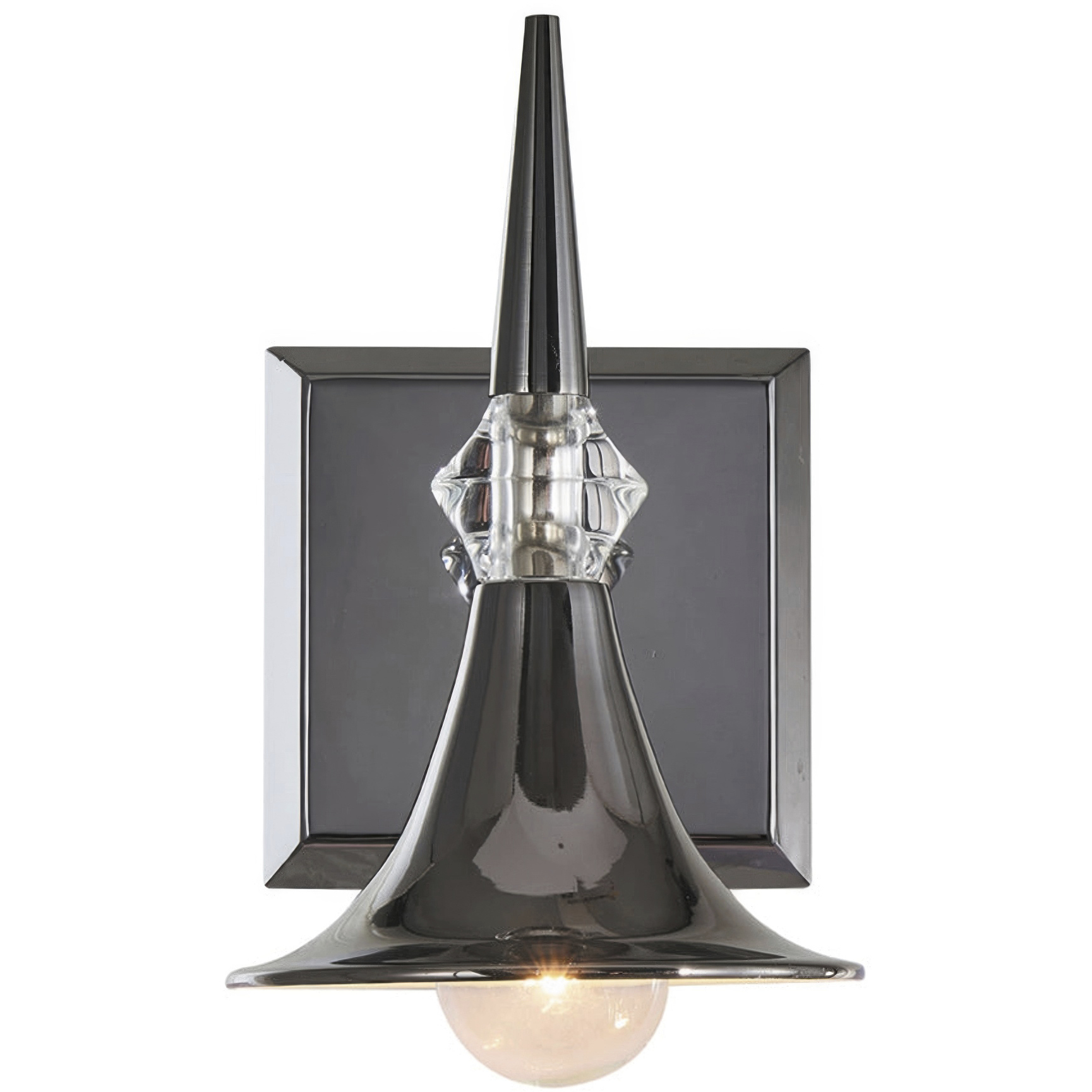 Tromba 1 Light 5.25 inch Black Chrome Wall Sconce Wall Light, Luz Studio