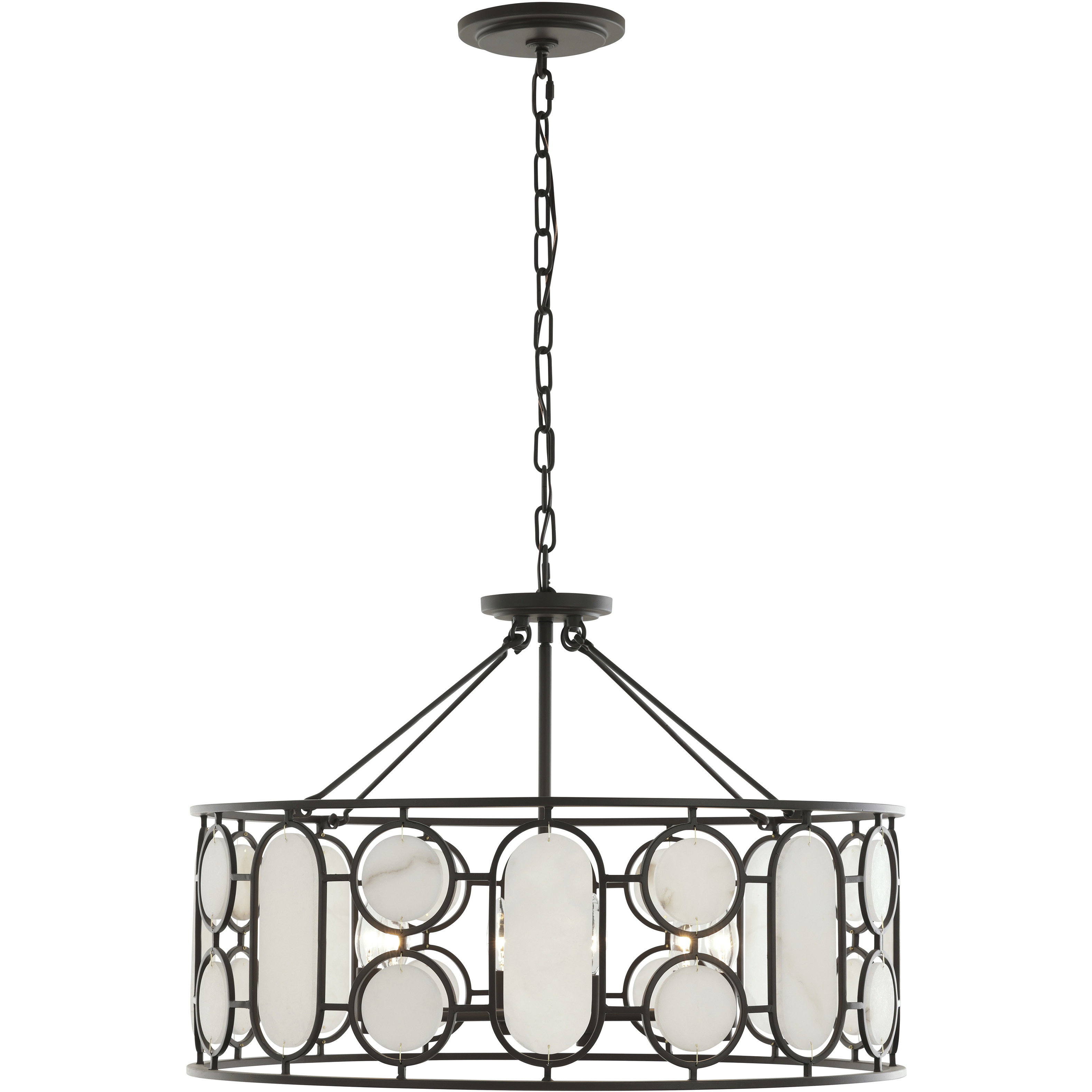 Oval Office 6 Light 27 inch Ironclad Pendant Ceiling Light