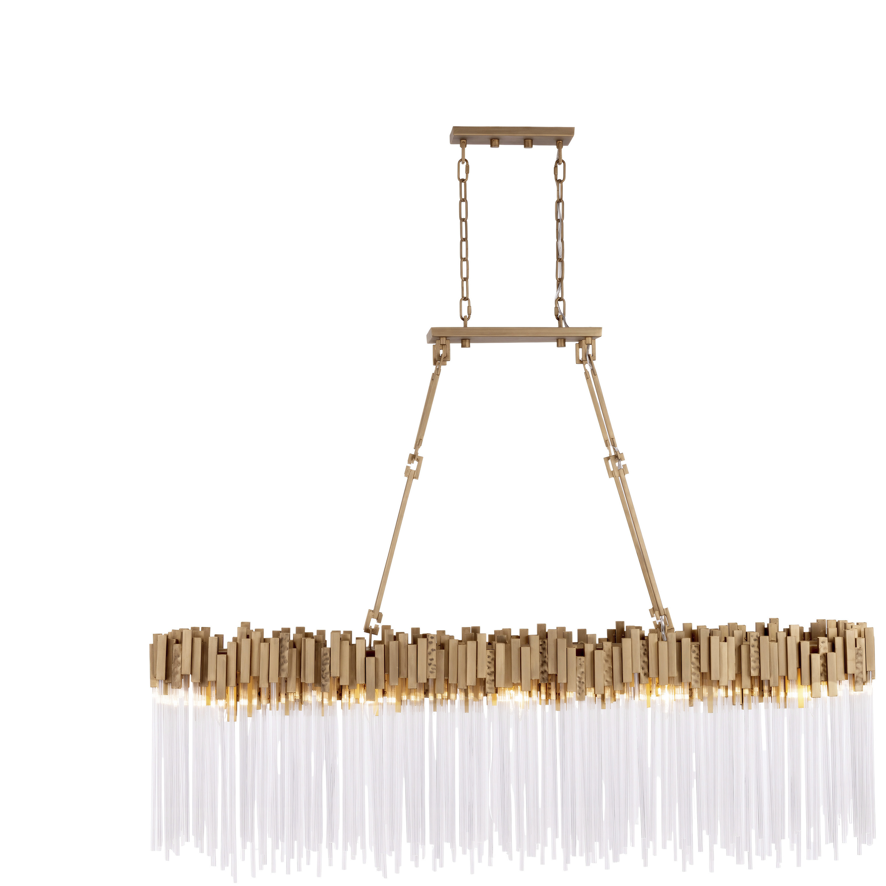 Matrix 10 Light 60 inch Havana Gold Linear Pendant Ceiling Light