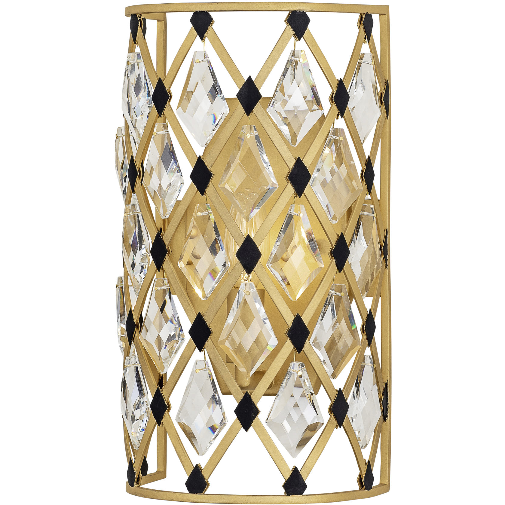 Windsor 1 Light 7 inch French Gold and Matte Black Wall Sconce Wall Light