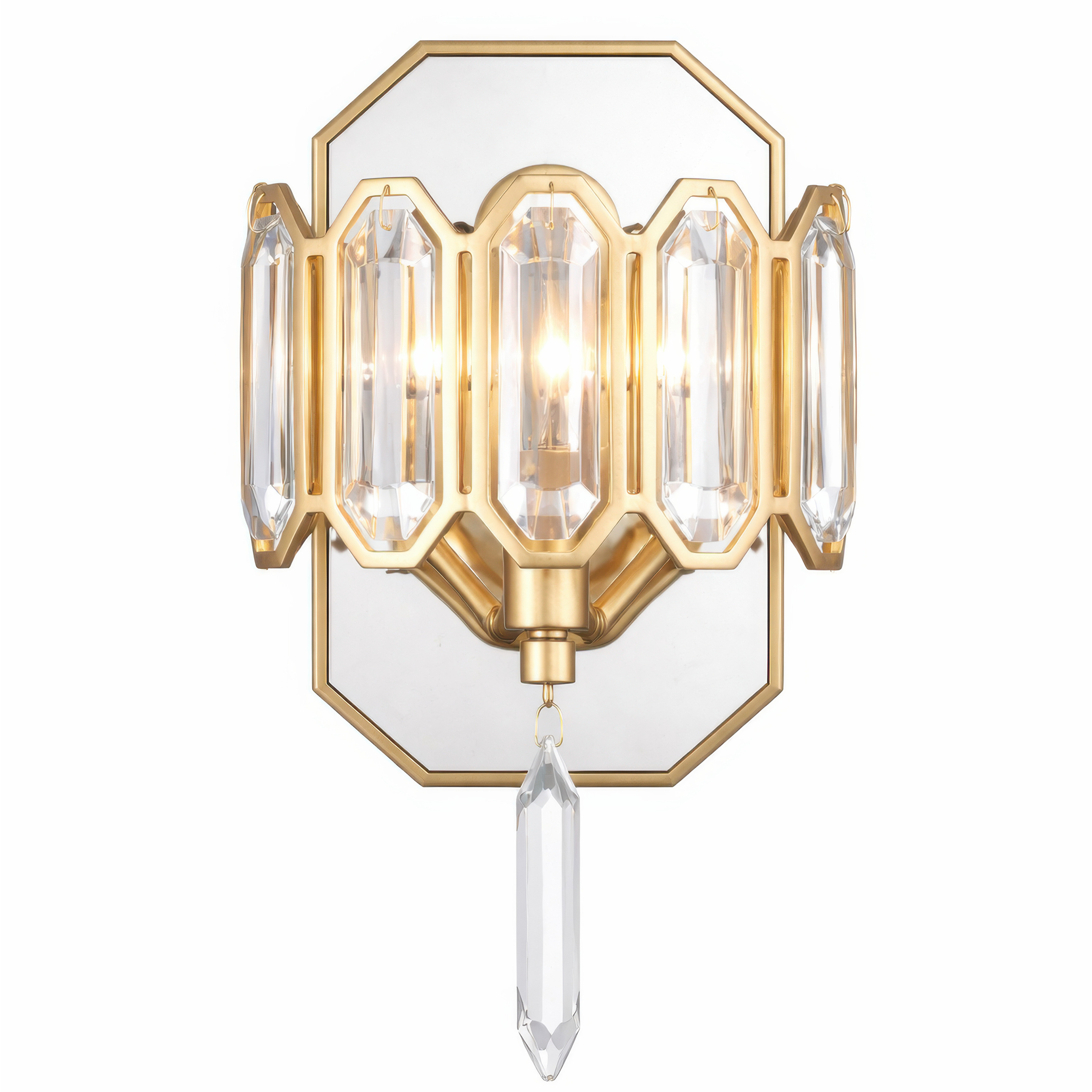 Drama Club 1 Light 8 inch Brass Kisser Wall Sconce Wall Light