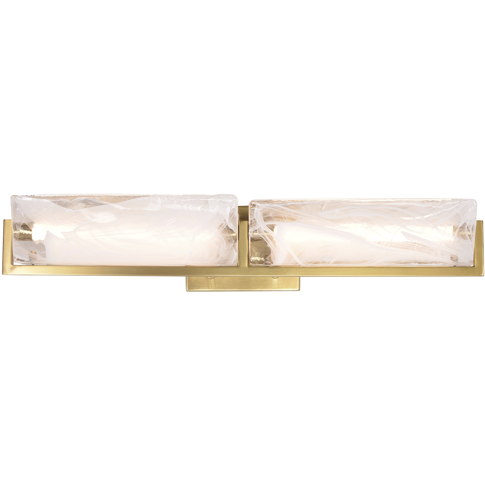 Mingle 2 Light 25.5 inch Satin Brass Bath Vanity Light Wall Light