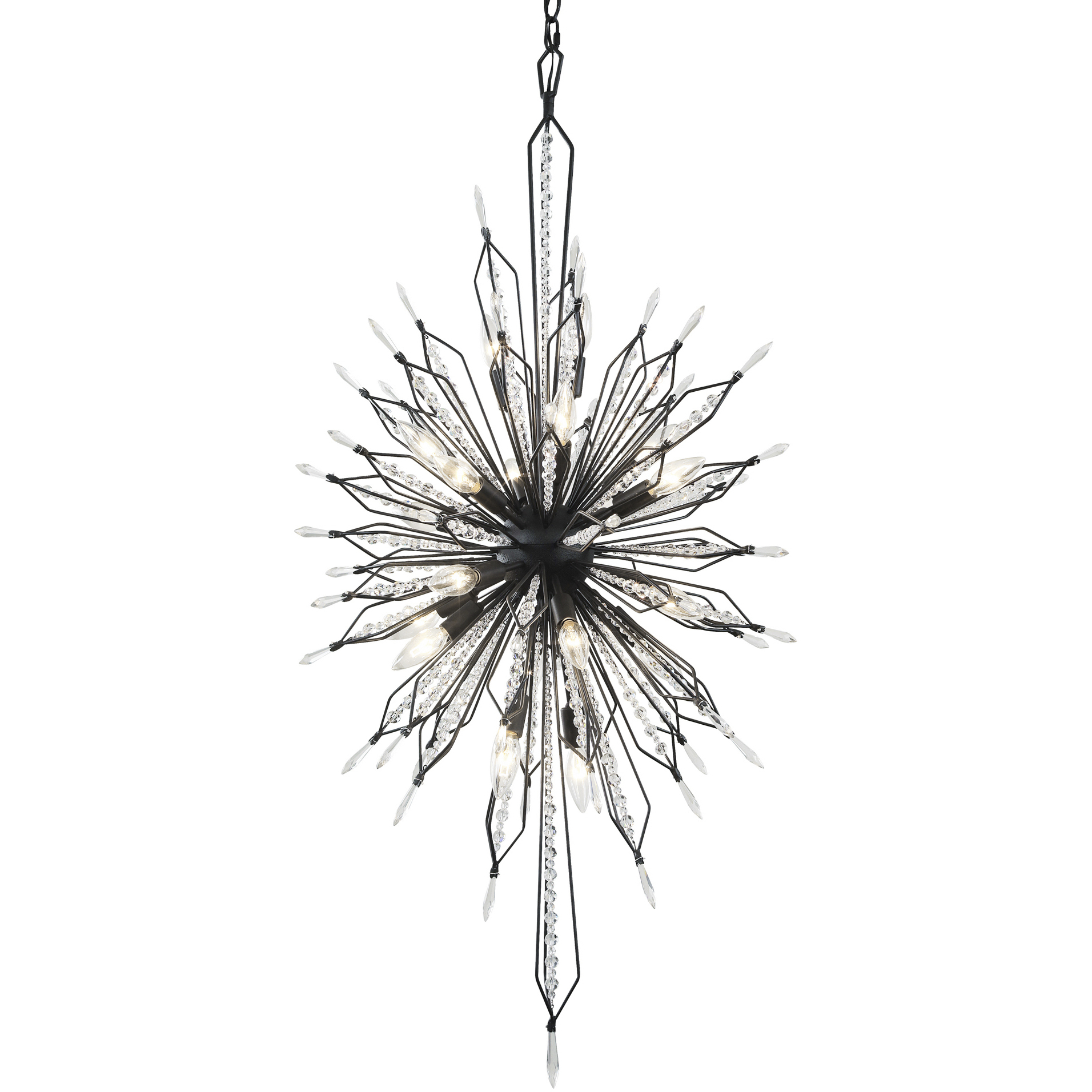 Orbital 20 Light 24 inch Carbon Pendant Ceiling Light