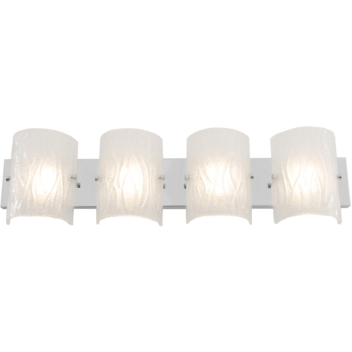 Brilliance LED 31.13 inch Chrome Vanity Light Wall Light, Bright Ice Glass