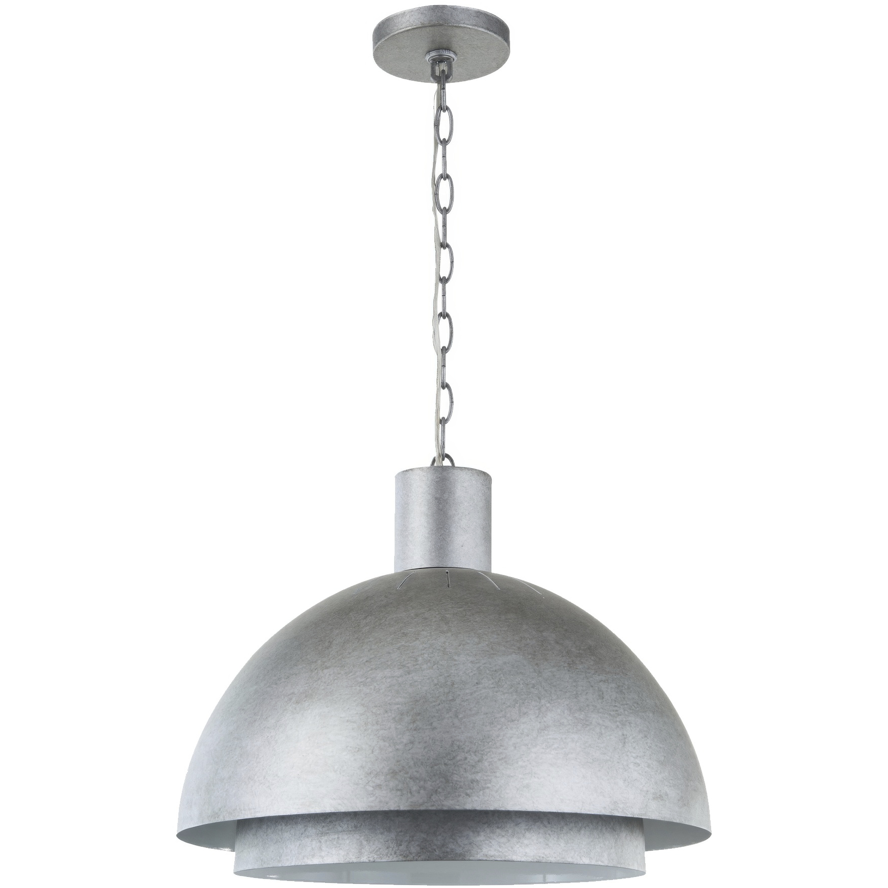 Birchton 1 Light 17.75 inch Weathered Galvanized Pendant Ceiling Light, Luz Studio