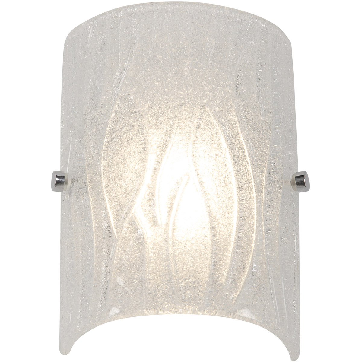 Brilliance LED 6.75 inch Chrome Vanity Light Wall Light, Bright Ice Glass