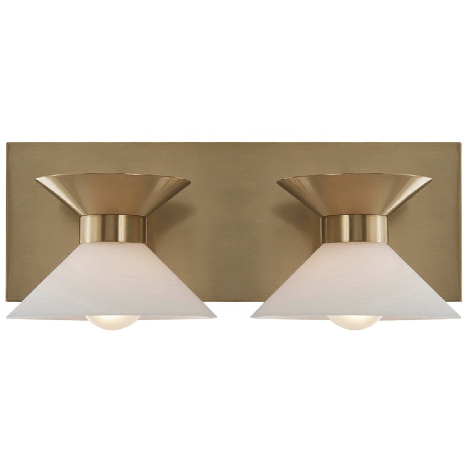 Ringsted 2 Light 14.13 inch Brushed Brass Bath Vanity Wall Light, Luz Studio