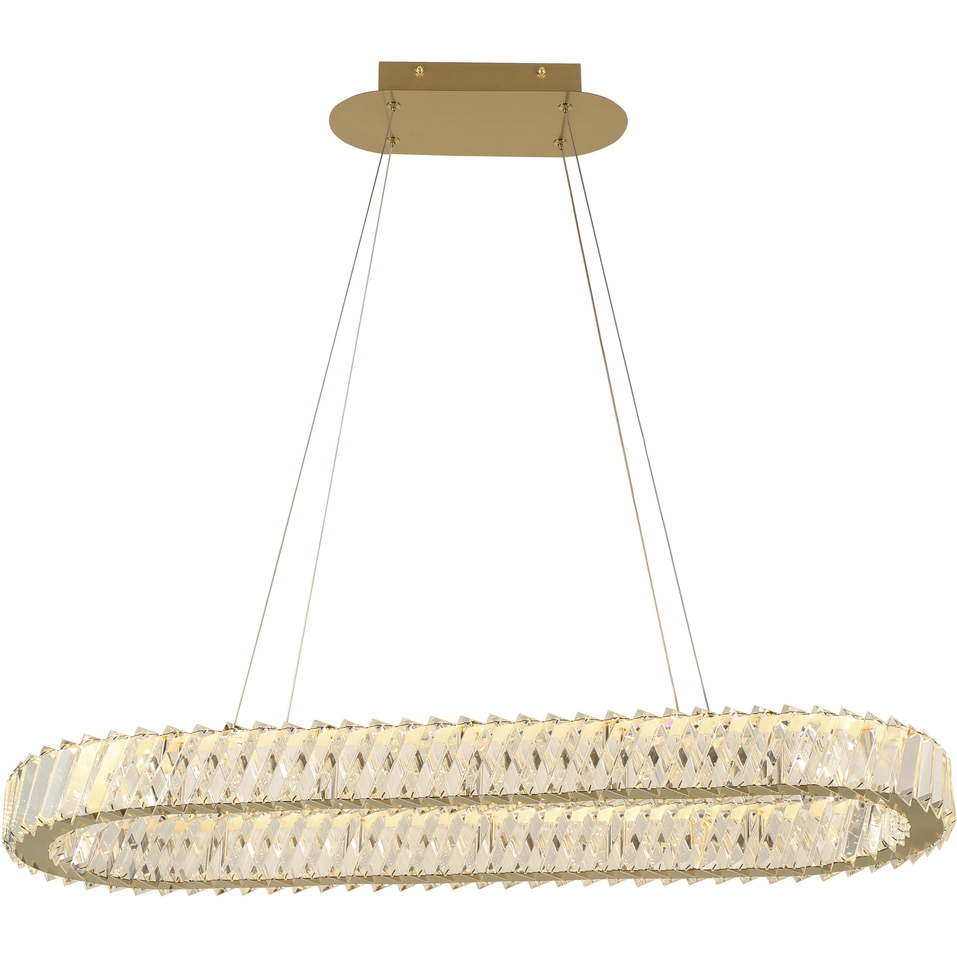 Golden Ratio 1 Light 33.4 inch Satin Gold Linear Pendant Ceiling Light