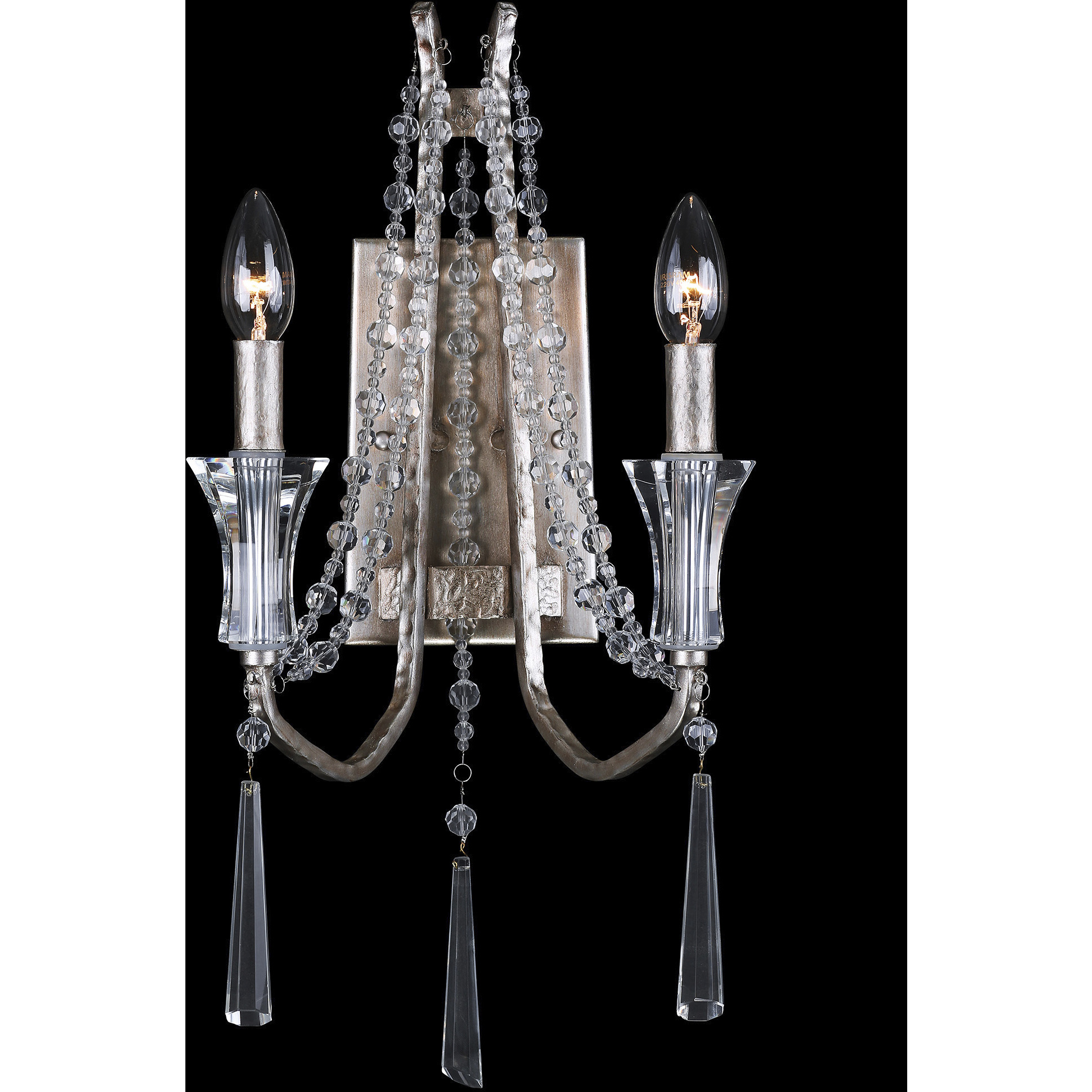 Barcelona 2 Light 12 inch Transcend Silver Wall Sconce Wall Light