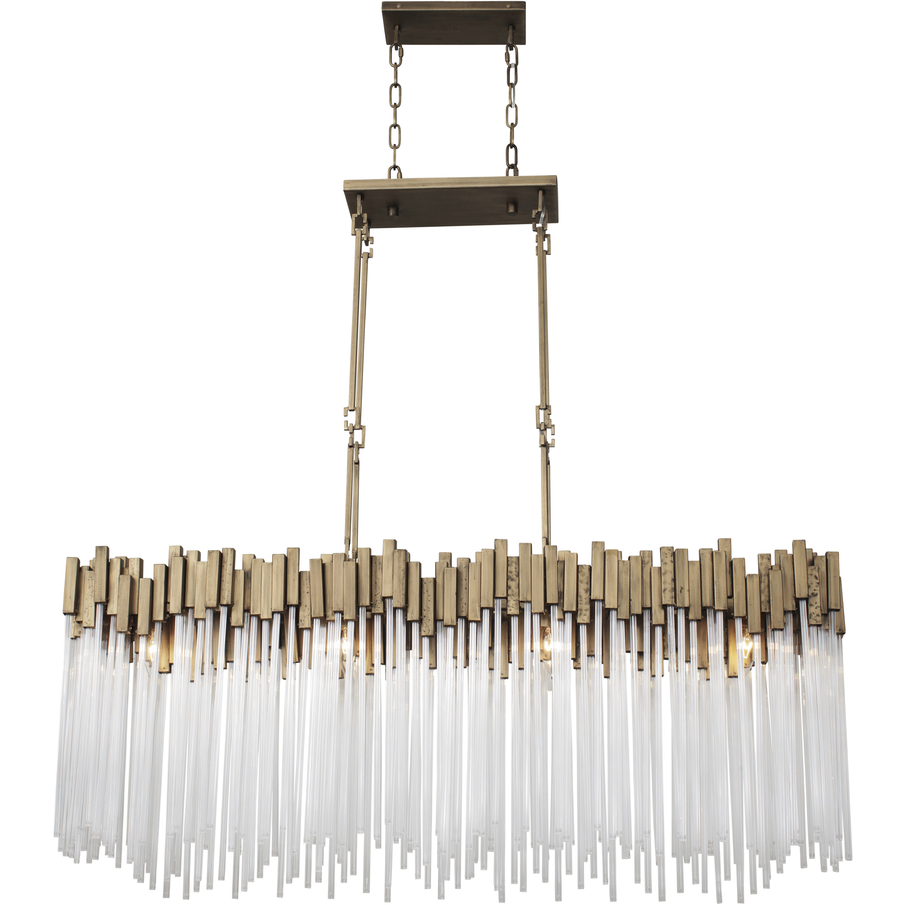 Matrix 8 Light 48.25 inch Havana Gold Linear Pendant Ceiling Light