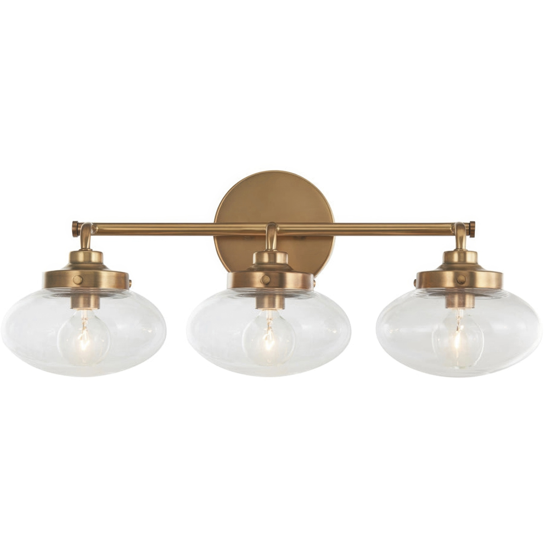 Harrow 3 Light 20 inch Aged Brass Bath Vanity Wall Light, Luz Studio