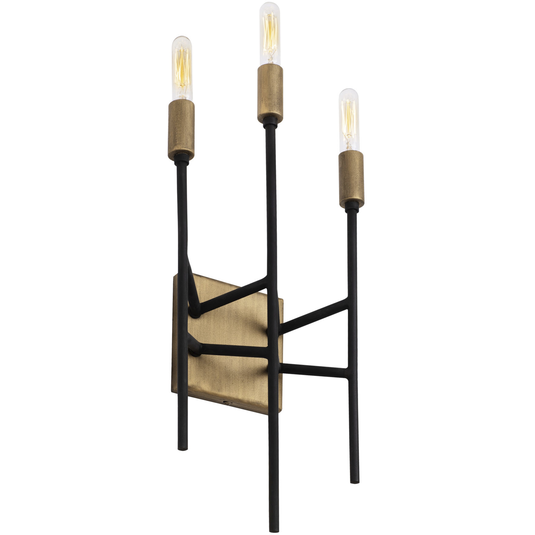 Bodie 3 Light 8 inch Havana Gold and Carbon Sconce Wall Light
