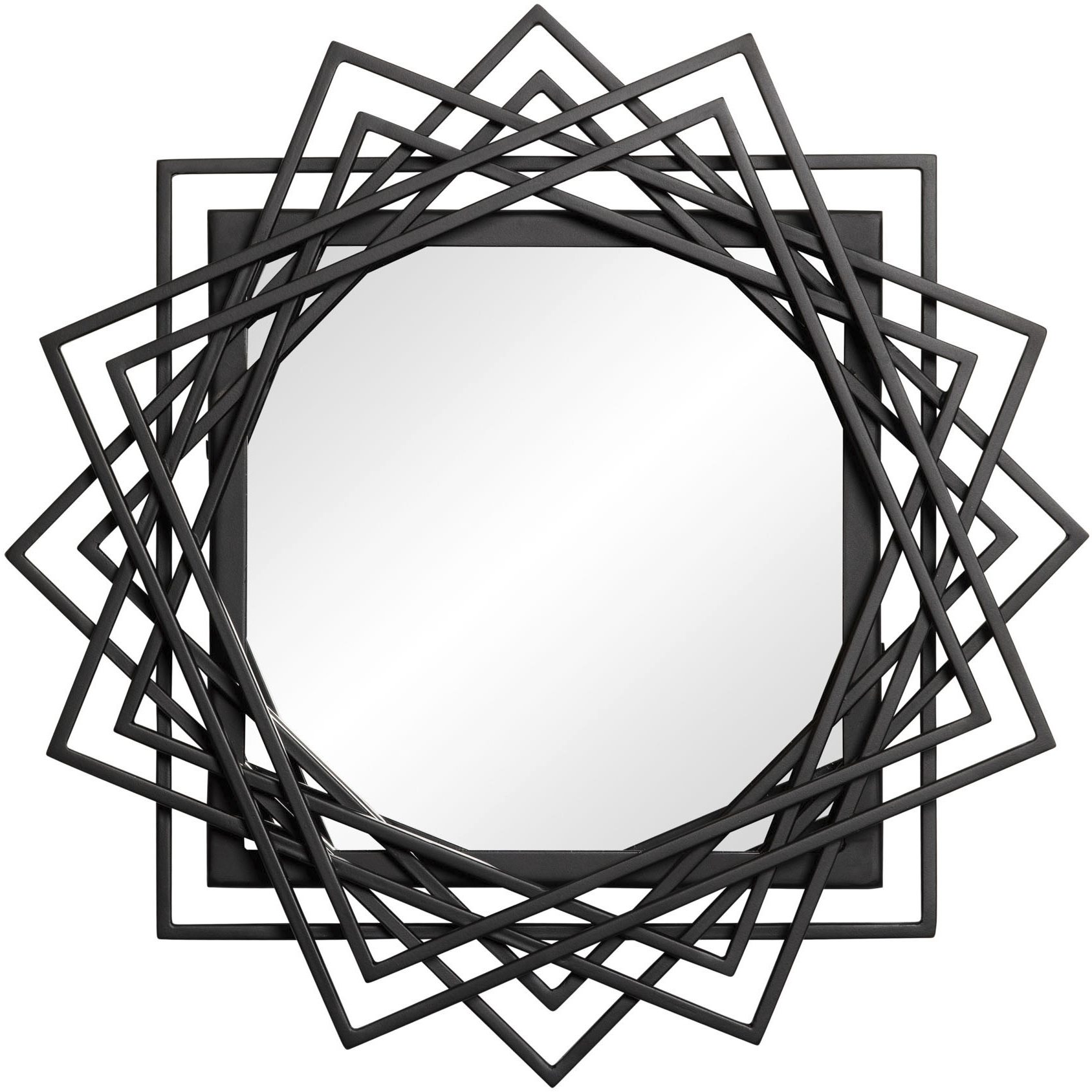 Lexicon 16 X 16 inch Matte Black Wall Mirror