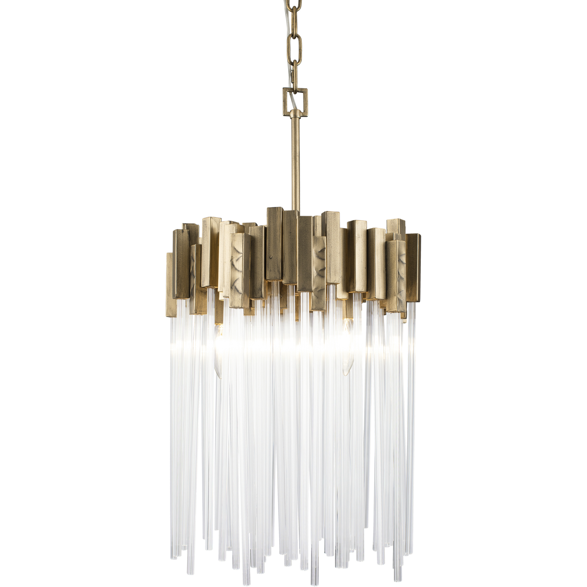 Matrix 3 Light 14 inch Havana Gold Pendant Ceiling Light