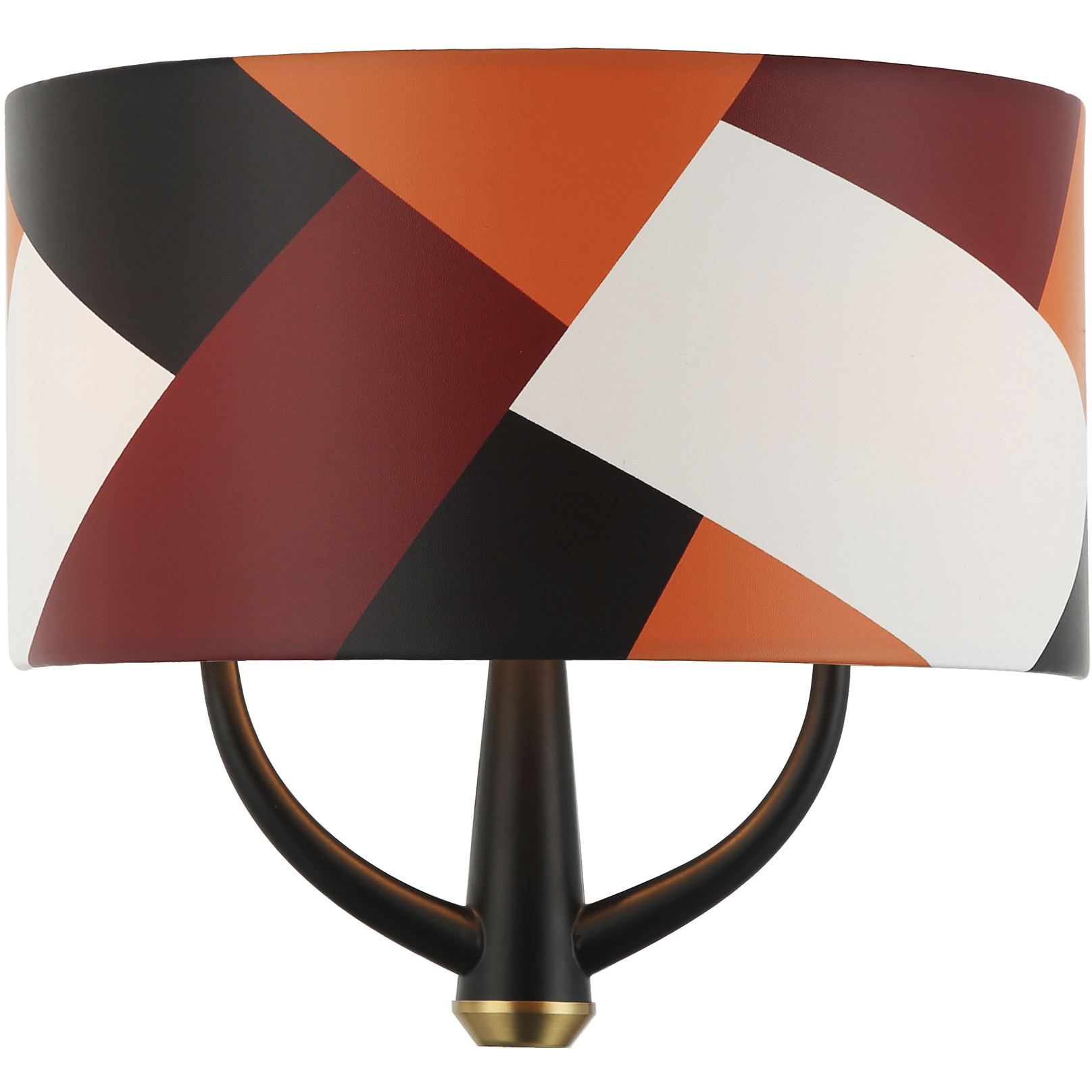 Patchwork 2 Light 12 inch Black with Satin Brass with Patchwork Wall Sconce Wall Light in Black/Satin Brass/Patchwork