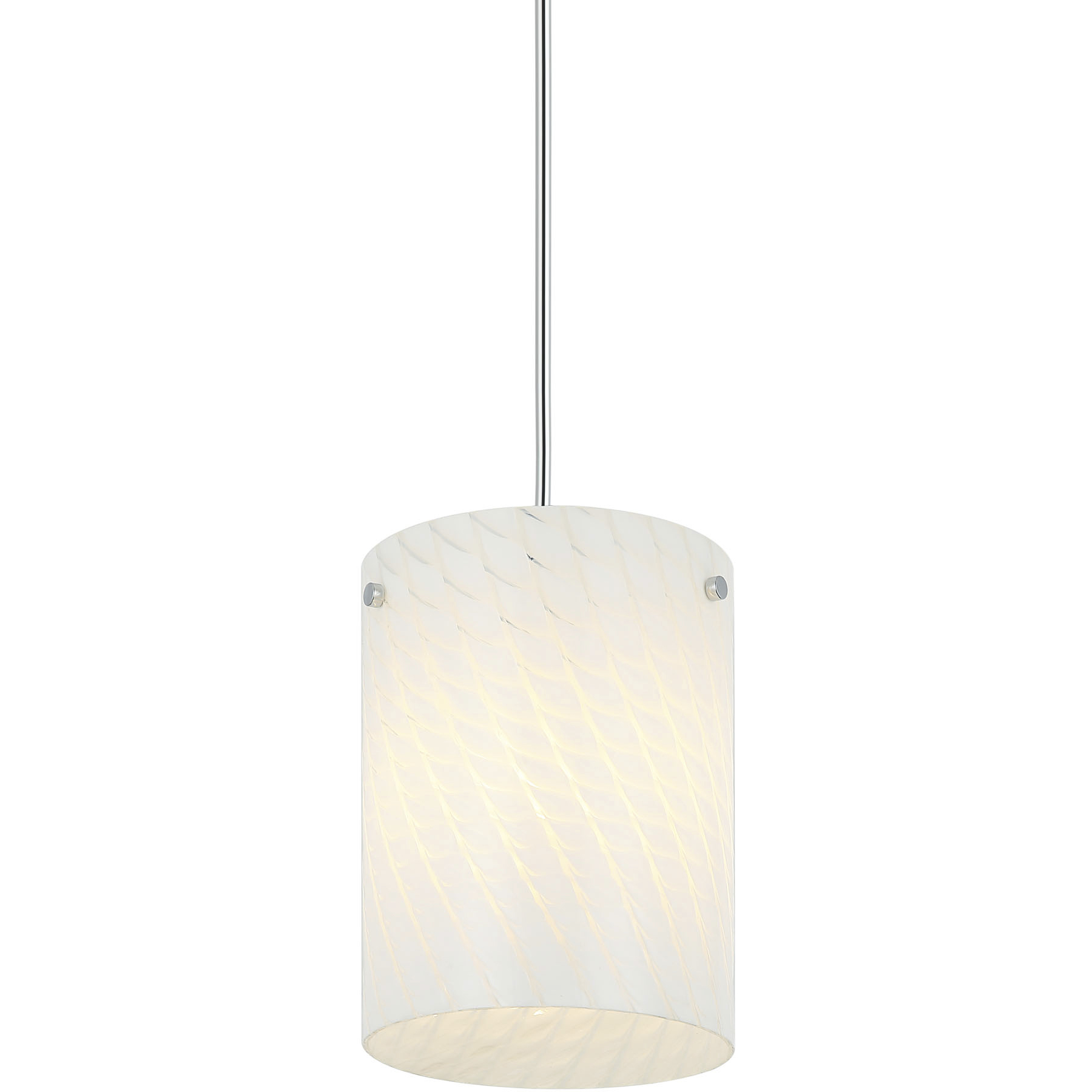 Swirled 1 Light 8 inch Chrome Pendant Ceiling Light