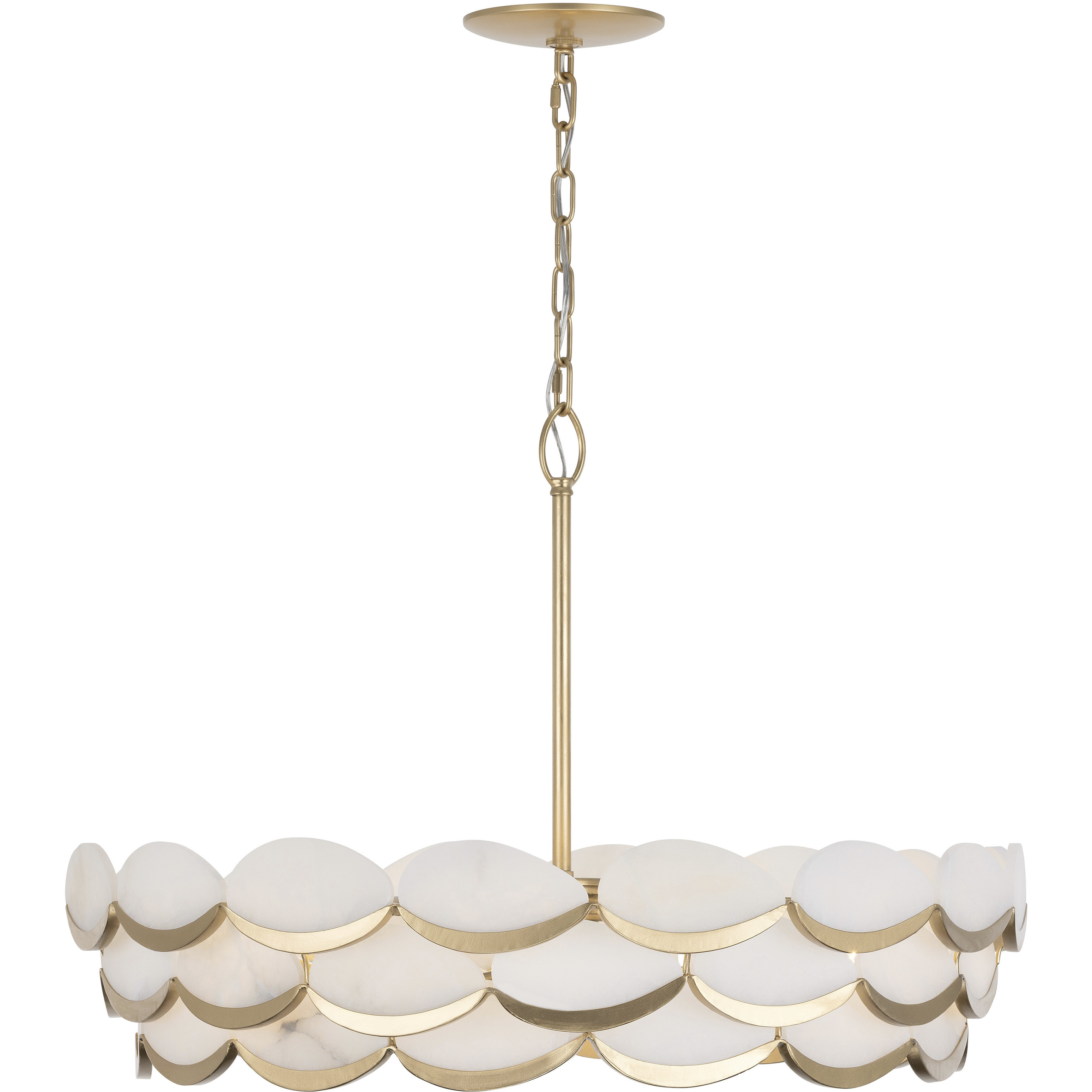 High Tide 8 Light 31 inch French Gold Pendant Ceiling Light