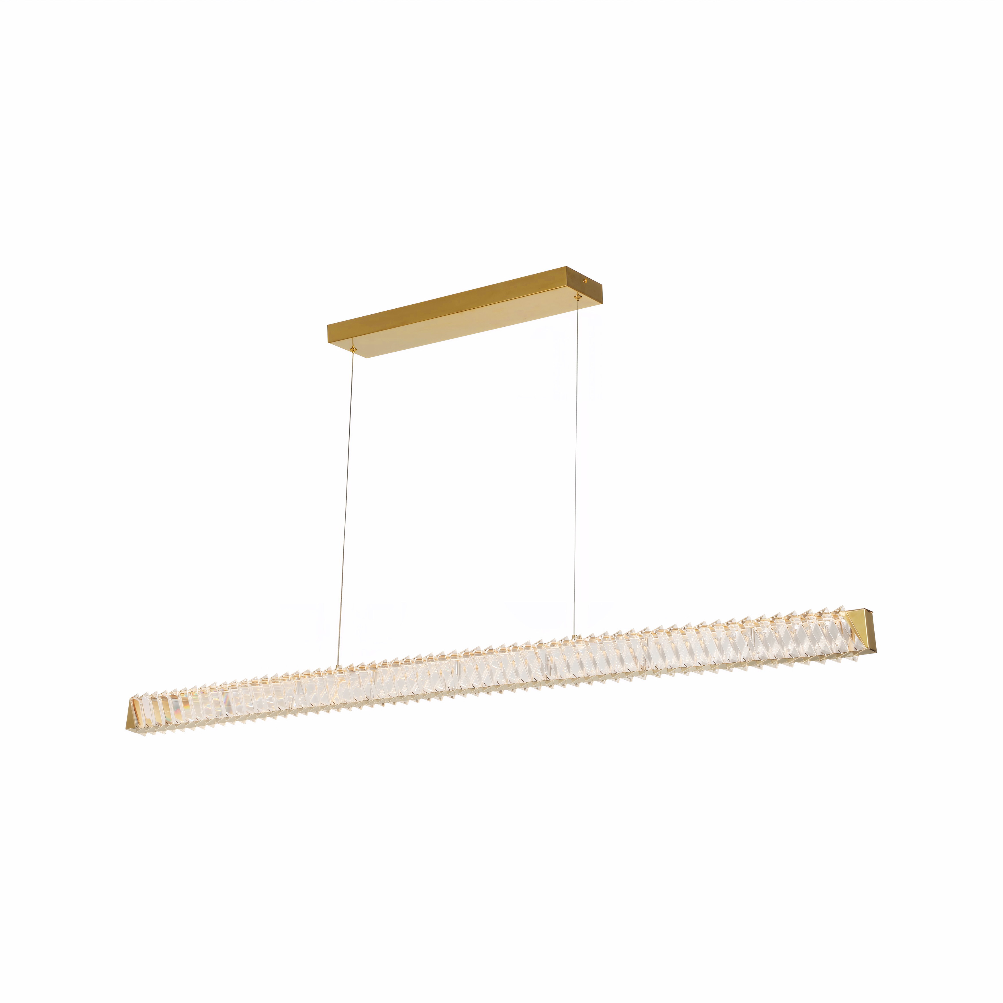 Golden Ratio 1 Light 59 inch Satin Gold Linear Pendant Ceiling Light