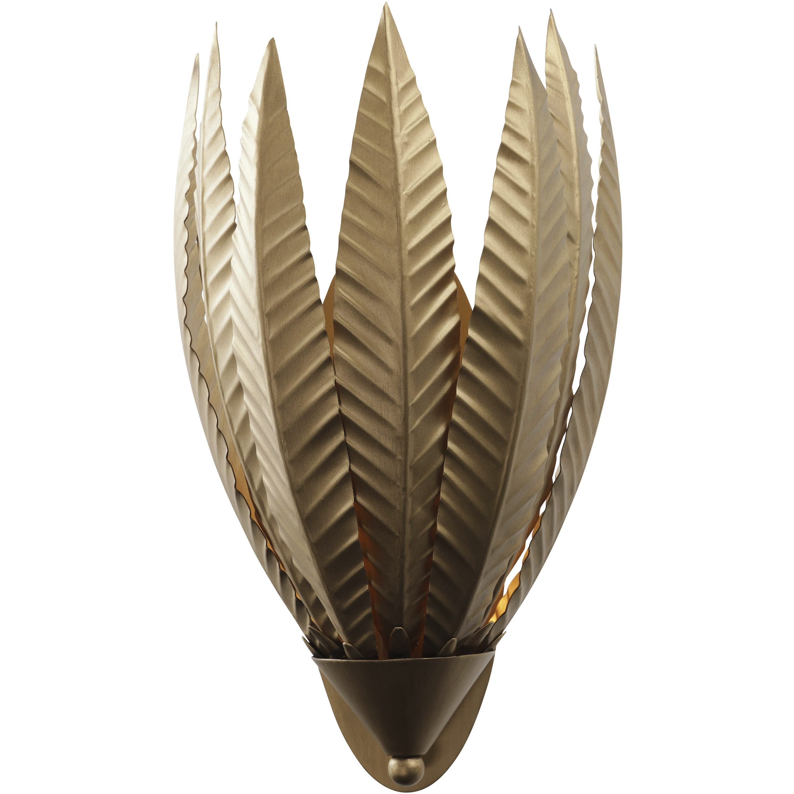 Zanara 1 Light 7.75 inch Brass Kisser Wall Sconce Wall Light