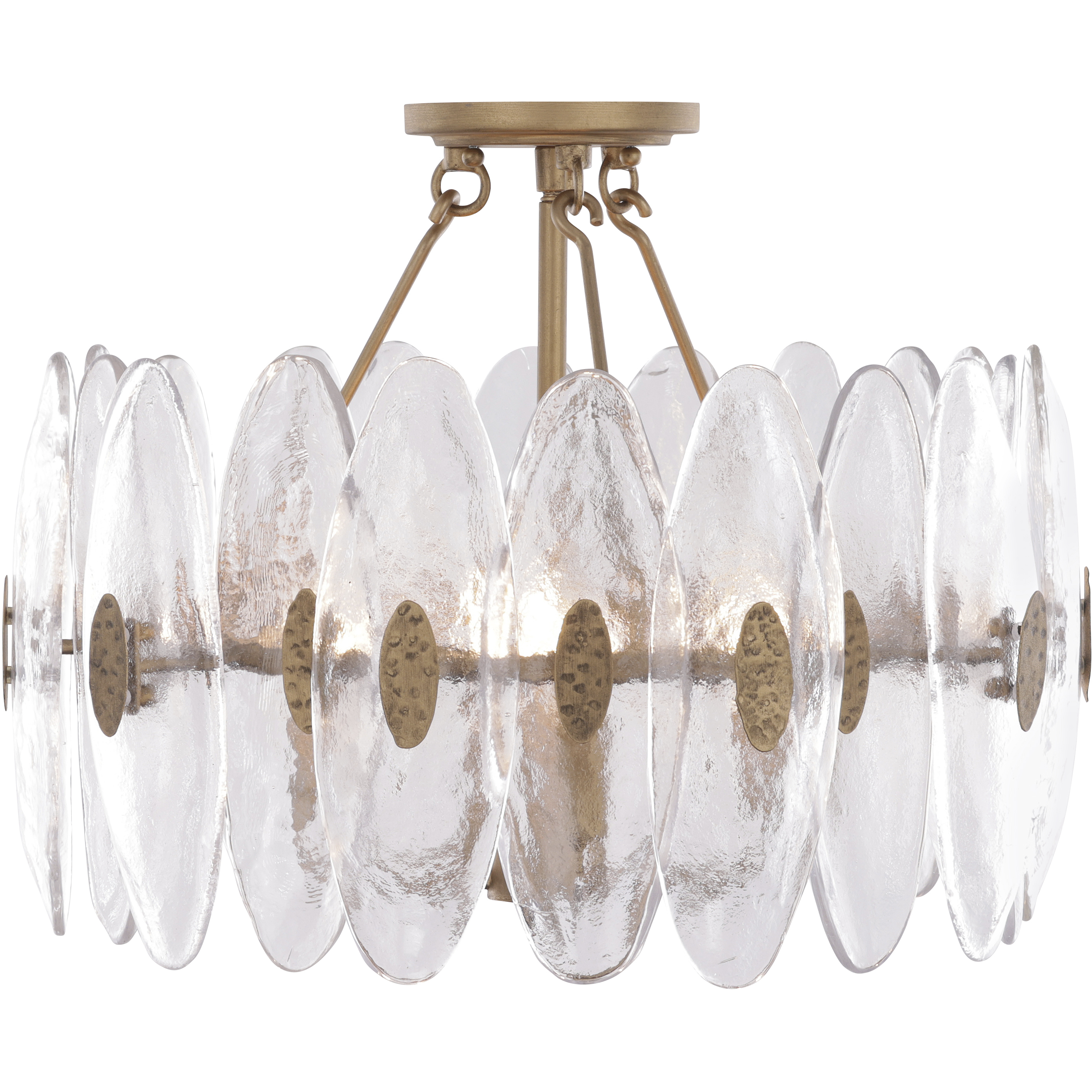 Aurora 4 Light 17.41 inch Havana Gold Semi Flush Mount Ceiling Light