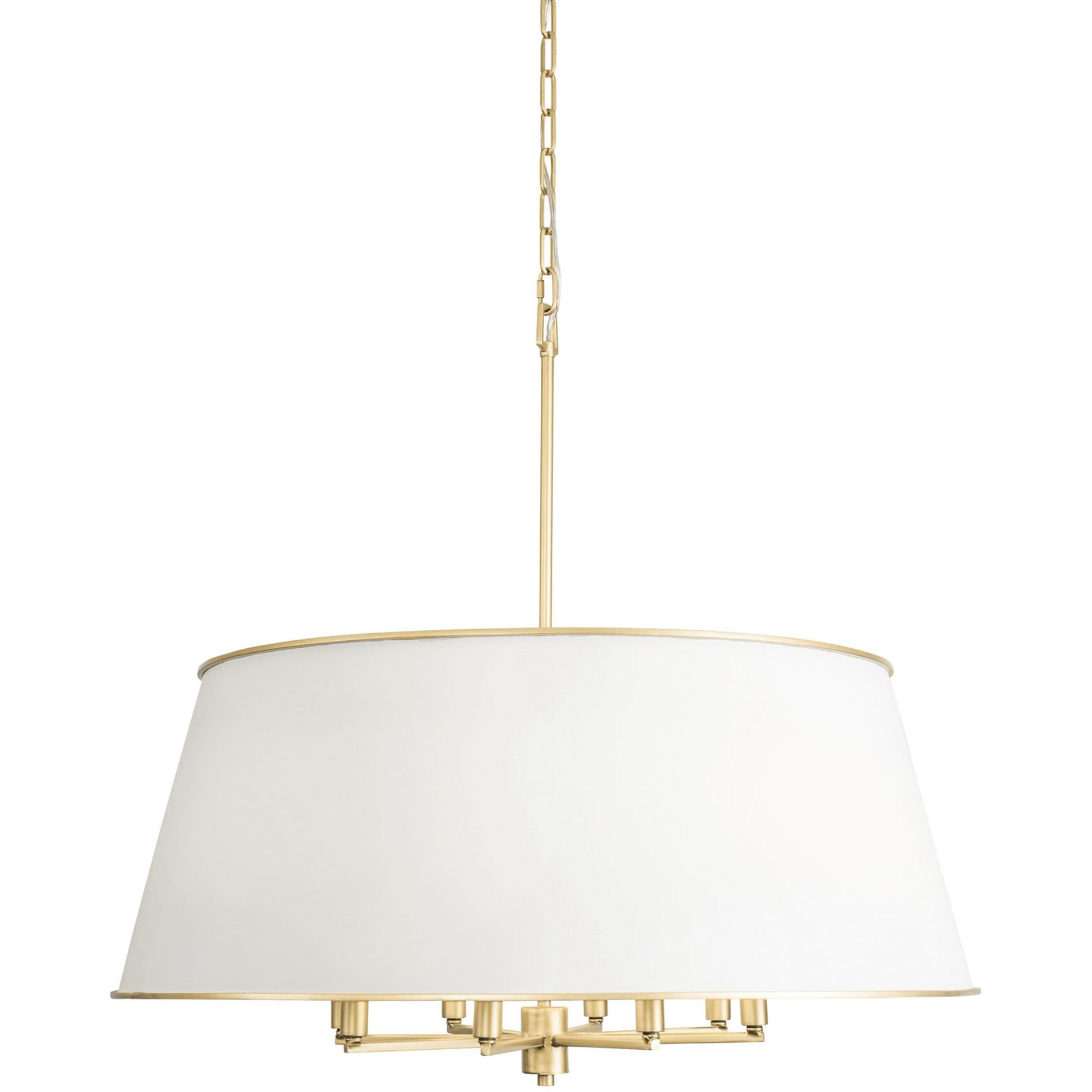 Coco 8 Light 32 inch Matte White/French Gold Pendant Ceiling Light