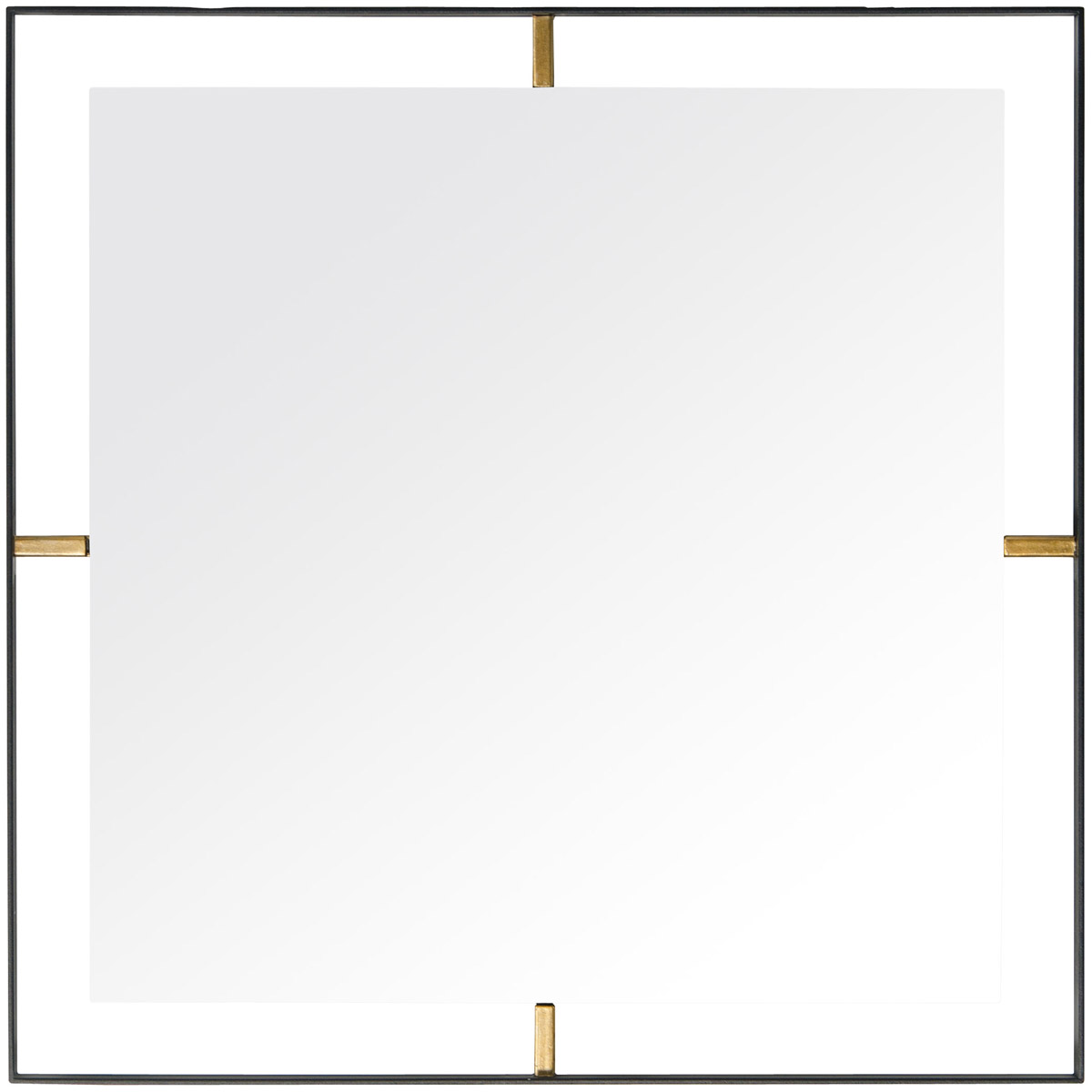 Framed 20 X 20 inch Matte Black Wall Mirror