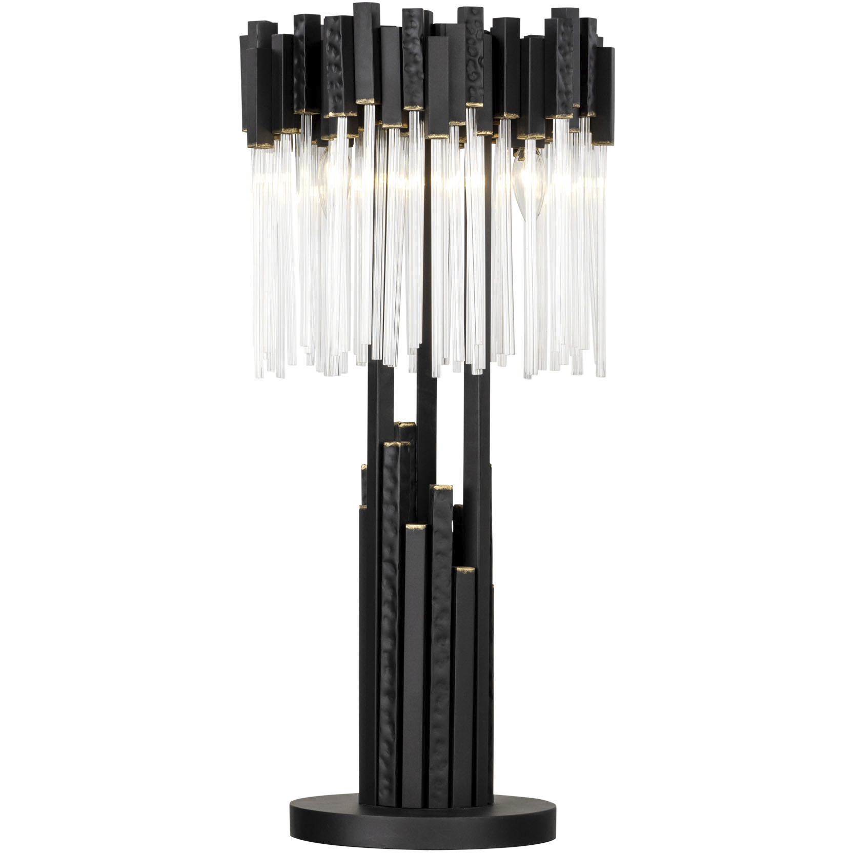 Matrix 30 inch 5 watt Matte Black and French Gold Table Lamp Portable Light in Matte Black/French Gold