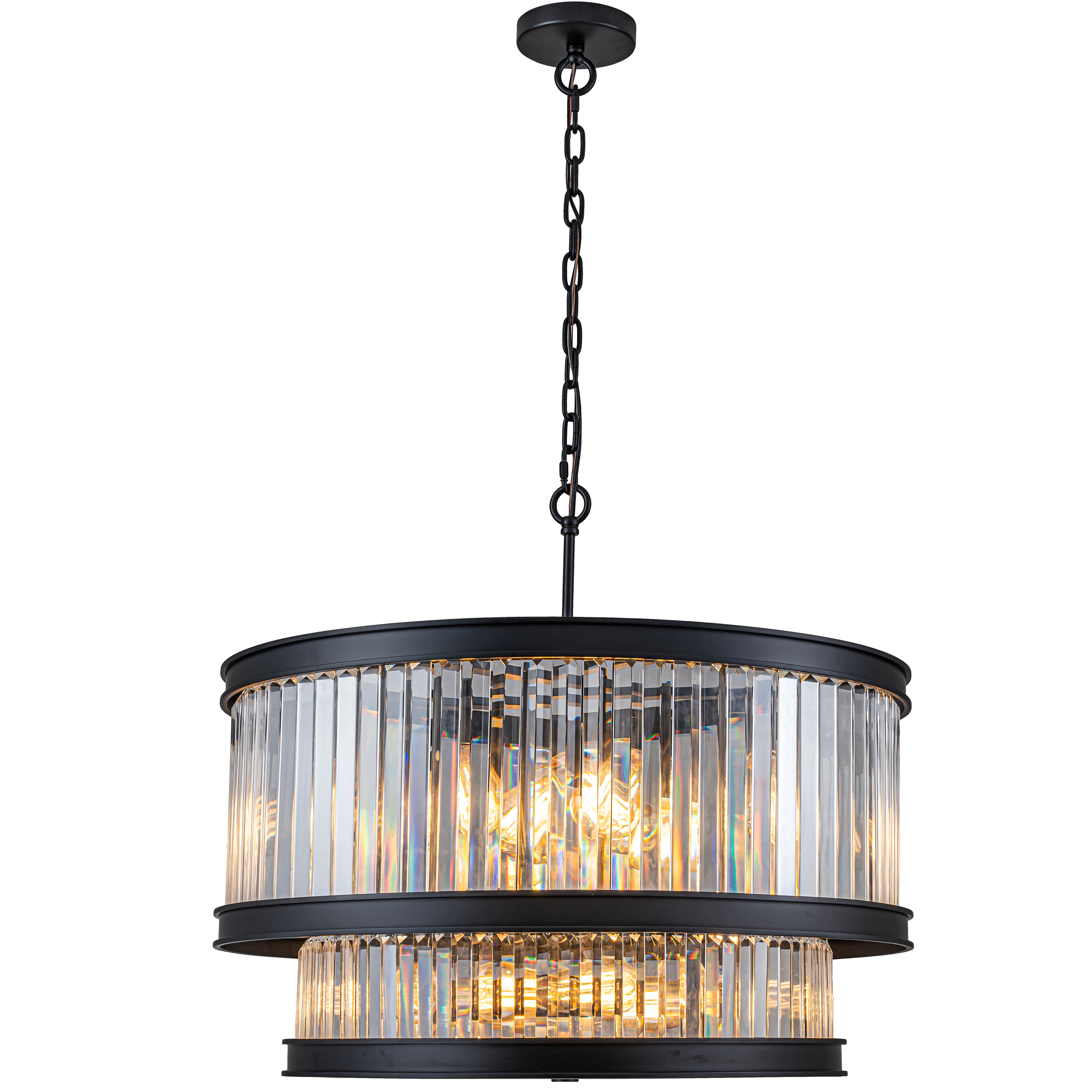 Double Take 14 Light 30 inch Heritage Black Pendant Ceiling Light