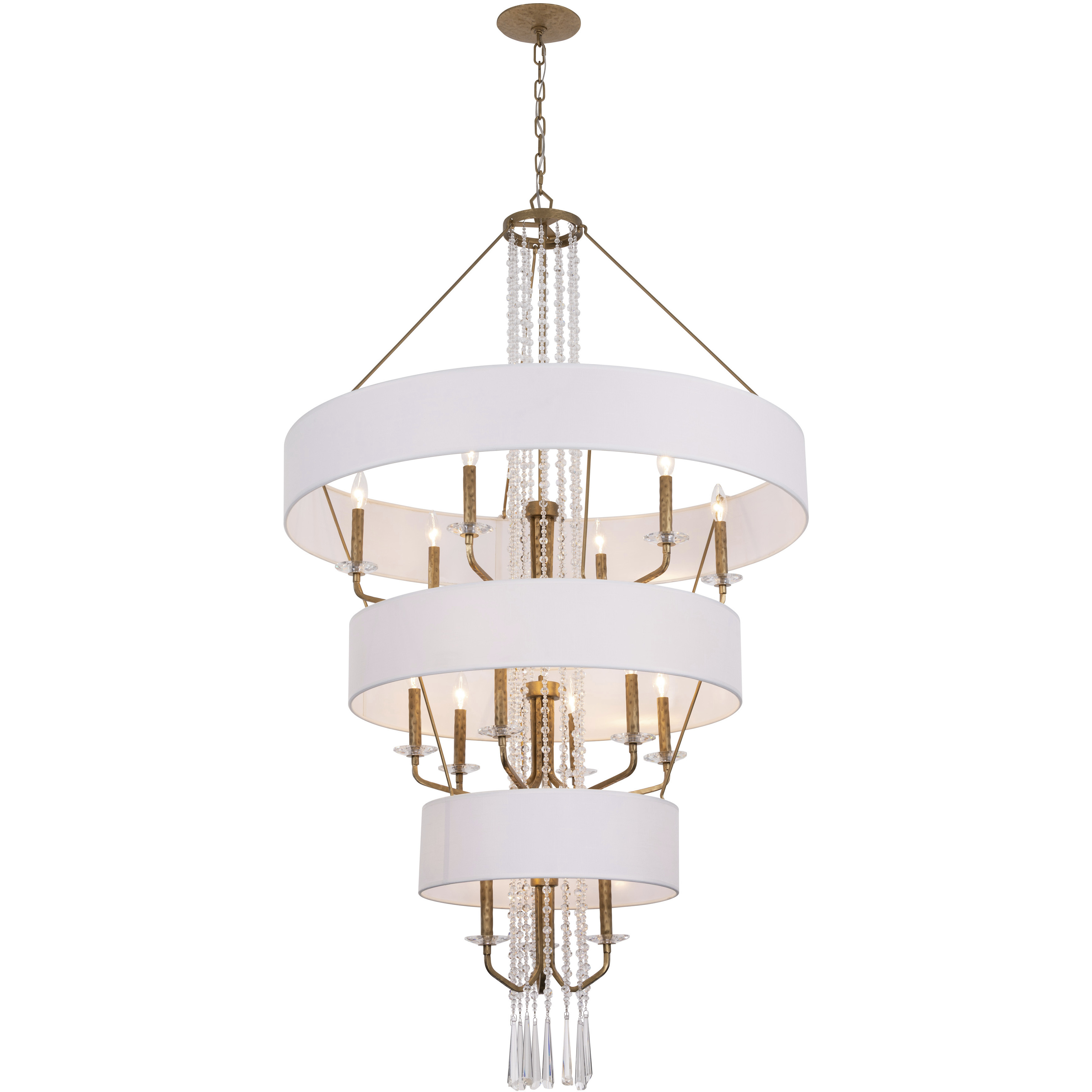 Barcelona 15 Light 38 inch Brass Kisser Pendant Ceiling Light
