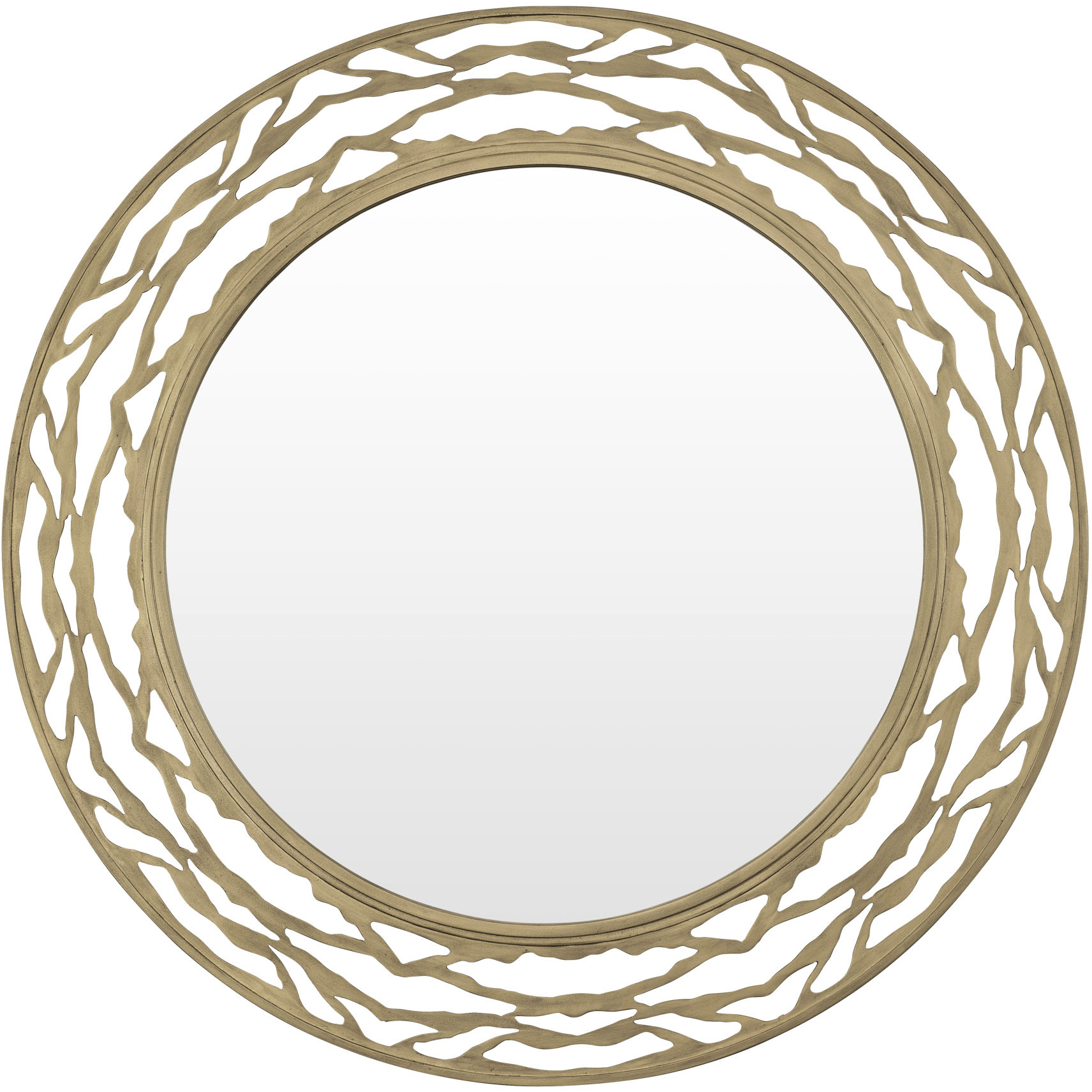 Kato 33 X 33 inch Havana Gold Wall Mirror, Smithsonian Collaboration